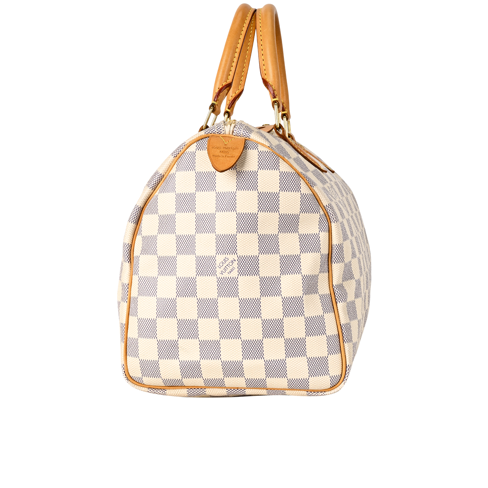 Speedy 30, &pound;640, Handbags, Blue/White, Canvas, Side view